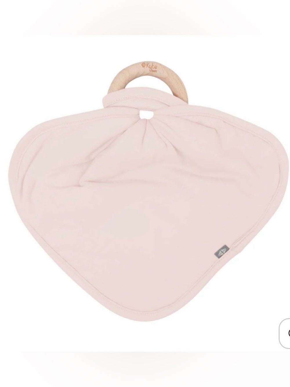 Kyte BABY Blush Bamboo Lovey Designer Baby Security Blanket Beechwood Teether